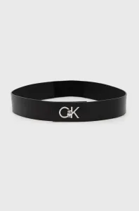 Kožený opasok Calvin Klein dámsky, čierna farba #7440353