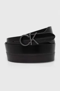Kožený opasok Calvin Klein dámsky, čierna farba #8738051