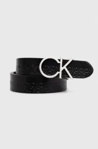 Kožený opasok Calvin Klein dámsky, čierna farba #8767971