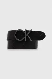 Kožený opasok Calvin Klein dámsky, čierna farba #8765494