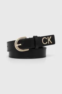 Kožený opasok Calvin Klein dámsky, čierna farba #8765498