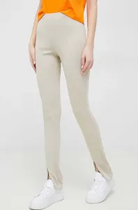 Nohavice Calvin Klein dámske, béžová farba, #6140817