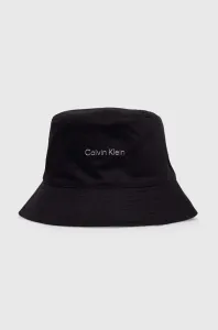 Obojstranný bavlnený klobúk Calvin Klein čierna farba, bavlnený #8660584