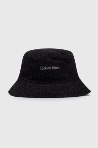 Obojstranný bavlnený klobúk Calvin Klein čierna farba, bavlnený #8752072