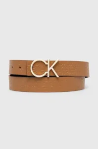Obojstranný kožený opasok Calvin Klein dámsky, béžová farba #8765493