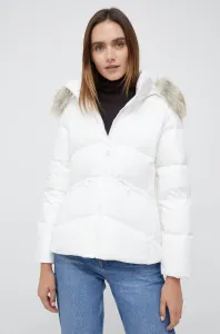 Páperová bunda Calvin Klein dámska, biela farba, zimná, #5468039