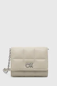Peňaženka Calvin Klein dámsky, béžová farba #6981713
