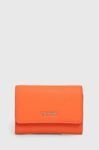 Peňaženka Calvin Klein dámsky, oranžová farba, K60K607251