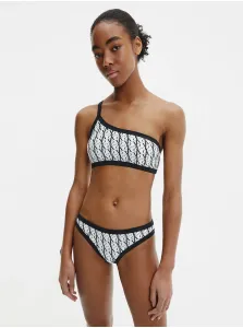 Čierno-biely dámsky vzorovaný spodný diel plaviek Calvin Klein Underwear #213239