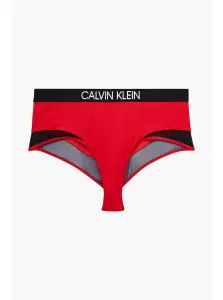 Červený spodný diel plaviek High Waist Bikini Calvin Klein Underwear #173147