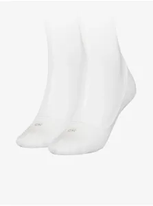 Ponožky Calvin Klein (2-pak) dámske, biela farba, 701218767