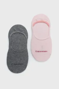 Ponožky Calvin Klein 2-pak dámske, ružová farba