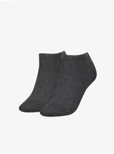 Sada dvoch párov dámskych ponožiek v tmavošedej farbe Calvin Klein Underwear