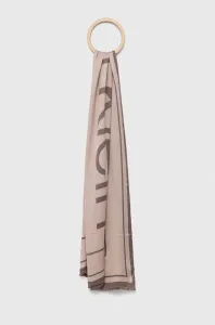 Šál Calvin Klein dámsky, hnedá farba, vzorovaný