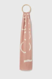 Šál Calvin Klein dámsky, ružová farba, vzorovaný #4246501