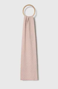 Šál s prímesou vlny Calvin Klein béžová farba, vzorovaný #8753138