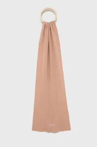 Šál s prímesou vlny Calvin Klein ružová farba, jednofarebný #187045