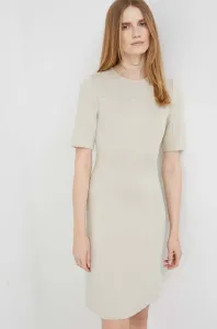 Šaty Calvin Klein béžová farba, mini, priliehavá