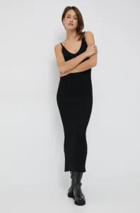 Šaty Calvin Klein čierna farba, maxi, priliehavá #6140365