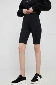 Šortky Calvin Klein dámske, čierna farba, jednofarebné, stredne vysoký pás #6982612
