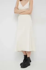 Sukňa Calvin Klein béžová farba, maxi, rovný strih #4245832