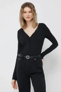 Tričko s dlhým rukávom Calvin Klein dámsky, čierna farba, #9494735