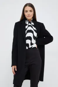 Vlnený kabát Calvin Klein čierna farba, prechodný, #249427