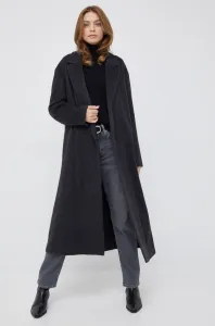 Vlnený kabát Calvin Klein čierna farba, prechodný, #8899849
