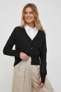 Vlnený sveter Calvin Klein dámsky, čierna farba, tenký #8738587