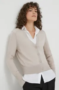 Vlnený sveter Calvin Klein dámsky, šedá farba, tenký #9079914