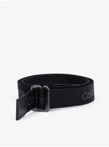 Čierny pánsky vzorovaný opasok Calvin Klein