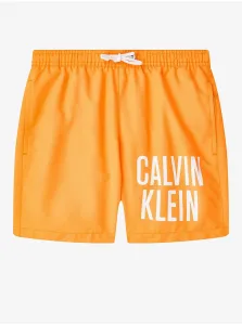 Calvin Klein Underwear Oranžové chlapčenské plavky Calvin Klein