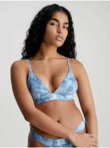Modrý dámsky vzorovaný horný diel plaviek Calvin Klein Underwear #5642643