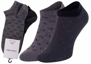 Calvin Klein MEN LINER 2P ALL OVER CK LOGO EDUARDO Pánske ponožky, tmavo sivá, veľkosť #7500913