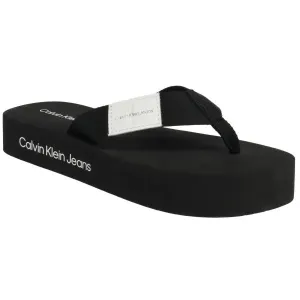 Calvin Klein FLATFORM FLIPFLOP Dámske žabky, čierna, veľkosť 36