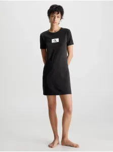 Calvin Klein ´96 LOUNGE-S/S DRESS Dámske šaty, čierna, veľkosť L
