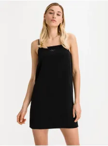 Čierne Dámske šaty Calvin Klein Džínsy Monogram Cami - Ženy #595022