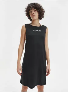 Čierne dámske šaty s odhaleným chrbátom Calvin Klein #631810