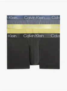Calvin Klein Set of three men's boxer shorts in black, yellow and grey 3PK Calvin - Men #7189672