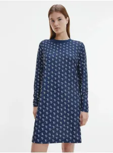 Dark Blue Women Patterned Nightgown Calvin Klein Underwear - Women #631473