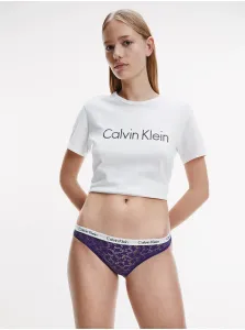 Sada tří vzorovaných kalhotek ve vínové a fialové barvě Calvin Klein Underwear #631176