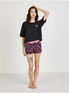 Pink and Black Calvin Klein Underwear Women's Patterned Pajamas - Women #600194