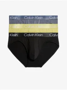 Calvin Klein Set of three men's briefs in black, yellow and grey 3PK Calvin Klei - Men #7189680