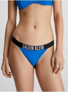 Calvin Klein INTENSE POWER-BRAZILIAN Dámsky spodný diel plaviek, modrá, veľkosť
