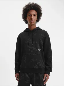Black Men's Patterned Hoodie Calvin Klein Jeans - Men's #630582