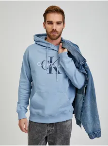 Mikiny s kapucou pre mužov Calvin Klein Jeans - modrá #5141365