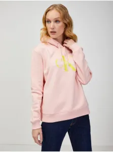 Mikina Calvin Klein Jeans dámska, ružová farba, jednofarebná #631751