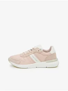 Light pink women's sneakers with leather details Calvin Klein - Women #661739