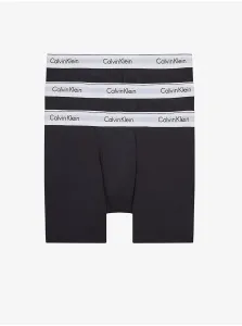 Calvin Klein MODERN CTN STRETCH-BOXER BRIEF 3PK Pánske boxerky, čierna, veľkosť XL