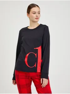 Calvin Klein SLEEP-L/S CREW NECK Dámske tričko s dlhým rukávom, čierna, veľkosť #3799790